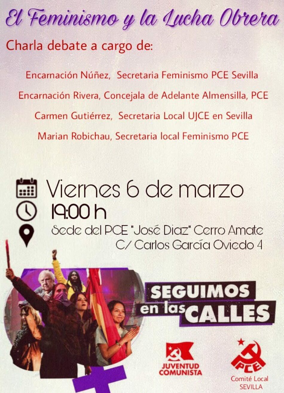 Acto 6 de marzo: «Feminismo y Lucha Obrera»