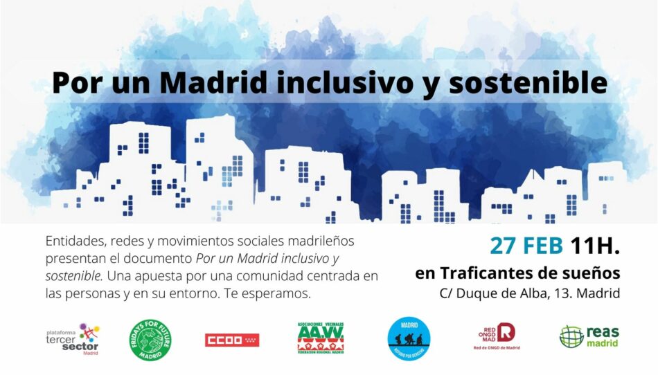 La sociedad civil, «Por un Madrid inclusivo y sostenible»