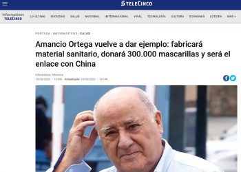 Amancio Ortega donará 300 mil mascarillas mientras aplica un ERTE a 37 mil empleados