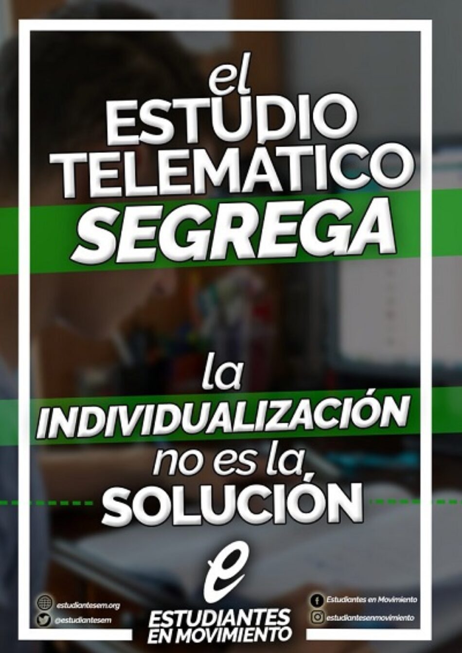 La red estatal de sindicatos estudiantiles reivindica medias para minimizar las repercusiones de la emergencia sanitaria a causa del COVID-19 en el ámbito académico