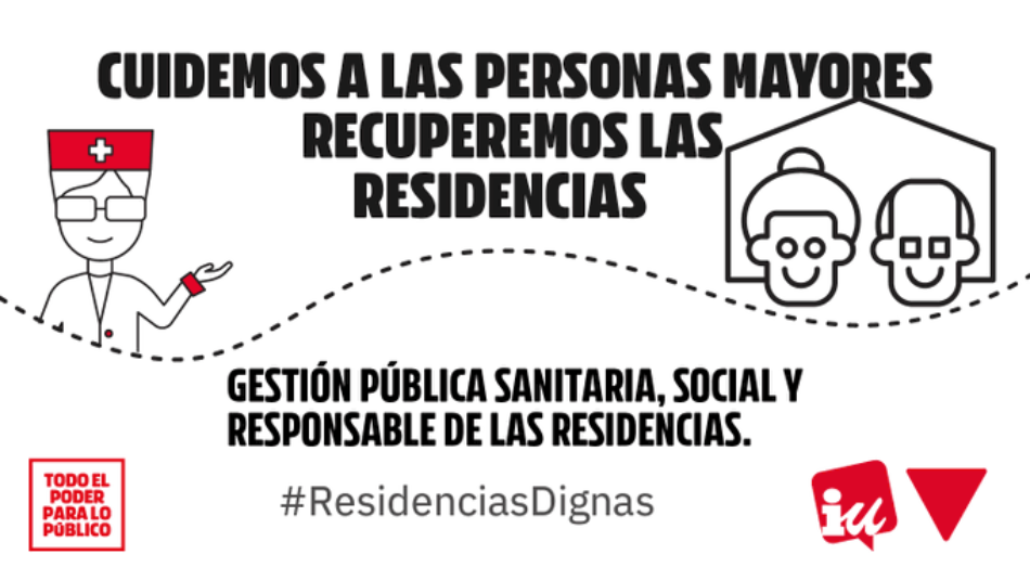 IU exige a la Junta de Castilla y León medidas contundentes para frenar el contagio de Covid-19 en las residencias de mayores