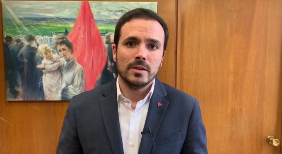 Garzón llama a la “reconstrucción económica, legal y cultural” frente a la crisis del Covid-19 mientras la derecha apuesta por “el odio y poner en peligro no ya al Gobierno, sino la democracia”
