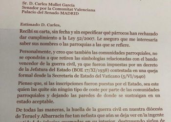 El Gobierno deriva a las autonomías  obligar a los obispados retirar la simbología franquista de los templos religiosos