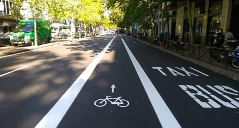 Diversas asociaciones celebran el anuncio del Ayuntamiento de Madrid de construir los 100 km de carriles bici permanentes que estaban proyectados para 2020 y 2021