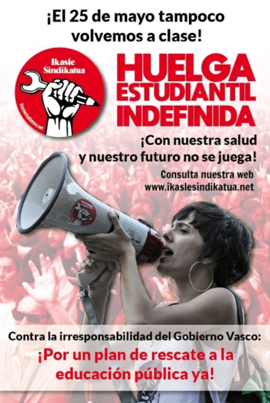 No volvemos a clase: huelga estudiantil indefinida en Euskadi y documento para debatir en el Consejo Escolar del Estado