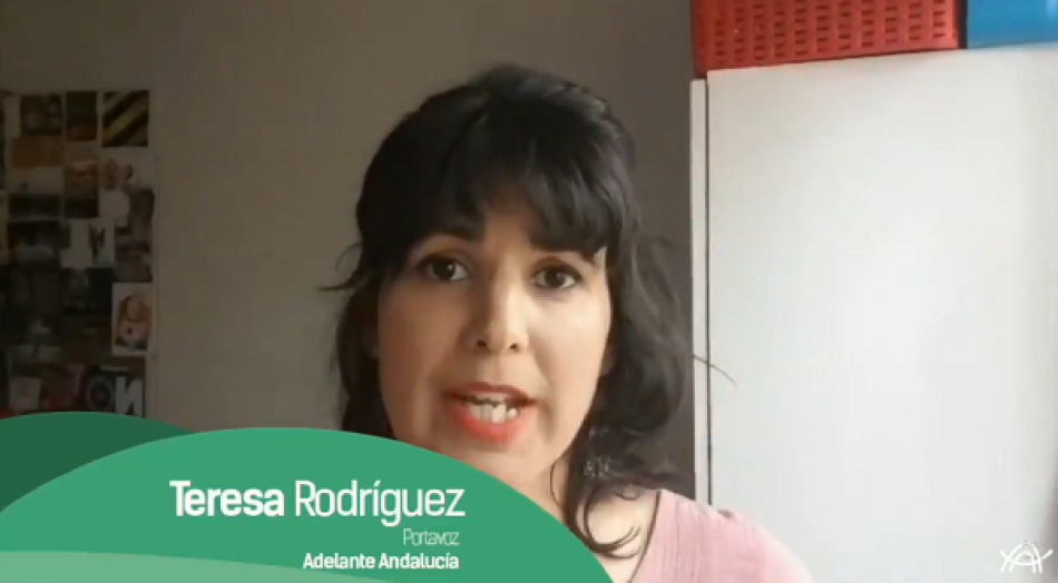 Teresa Rodríguez pide que los meses de marzo, abril y mayo se descuenten en el cómputo de las prestaciones por desempleo