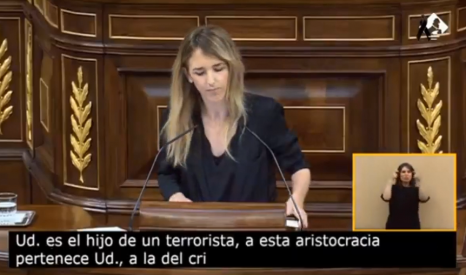 Cayetana Álvarez de Toledo a Iglesias: «usted es hijo de un terrorista»
