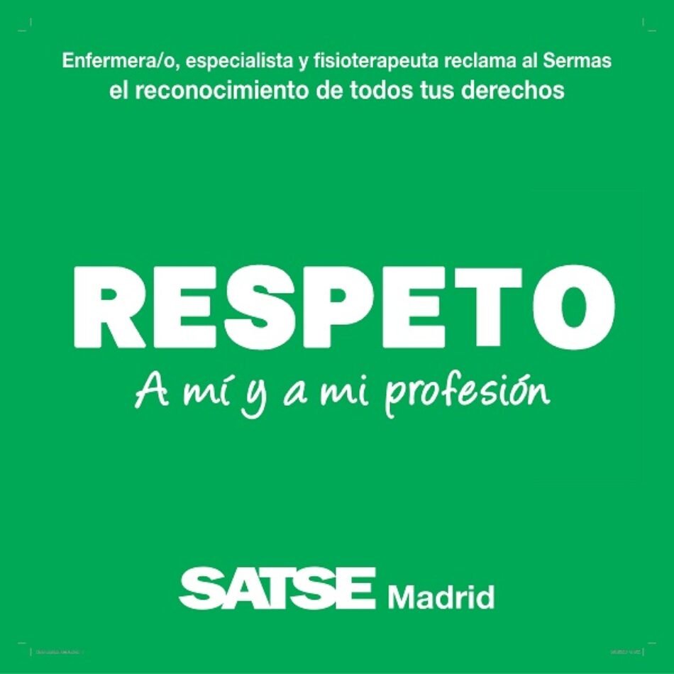 SATSE Madrid inicia una campaña de recogida de firmas para reclamar ‘un trato justo’ por parte del Gobierno autonómico