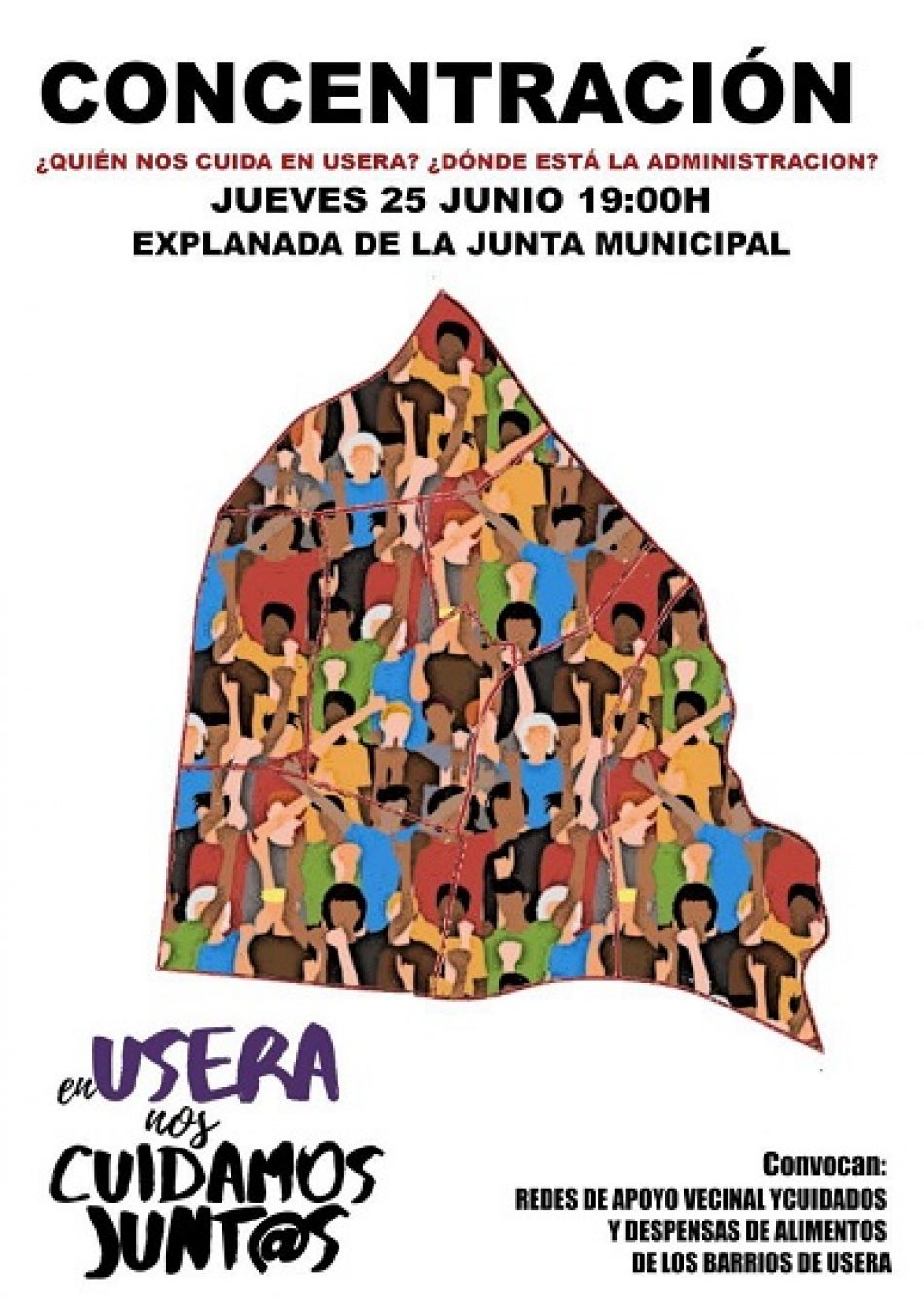 Concentración Jueves 12-J: ¿Quién nos cuida en Usera? ¿Dónde está la administración?