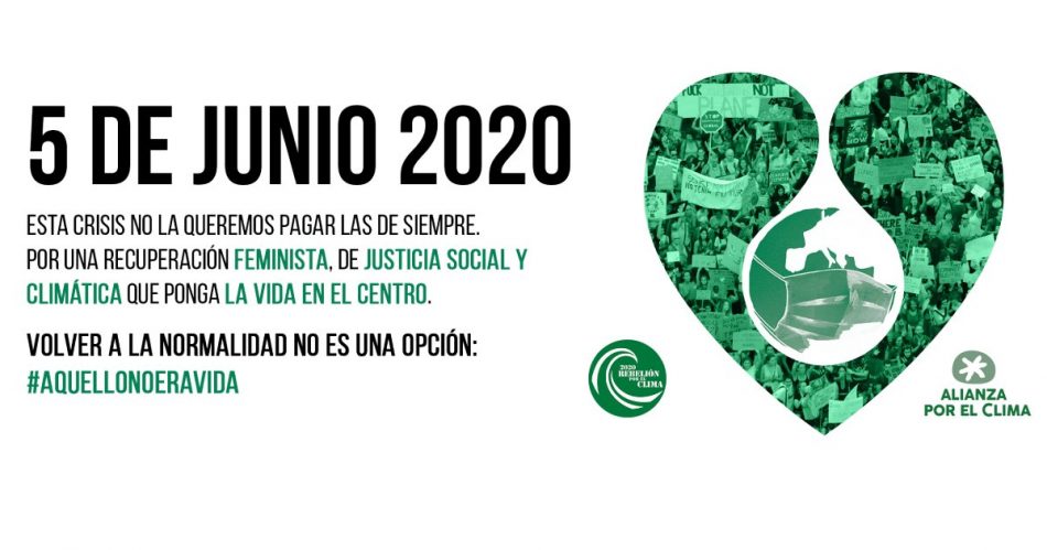 Concentración en Madrid en el Día Mundial del Medio Ambiente por una salida justa de la crisis sanitaria