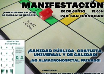 Manifestación unitaria 20-J en Zaragoza: “No al macro-hospital privado. En defensa de una sanidad pública, gratuita, universal y de calidad”