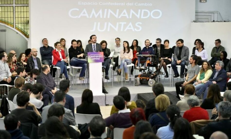 Izquierda Unida convoca a la movilización en apoyo del gobierno de coalición para la recuperación democrática