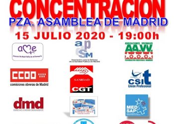 La movilización unitaria por la sanidad pública llega a las puertas de la Asamblea de Madrid: “LaSaludTuDerecho, Sanidad 100% pública”