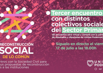 Tercer encuentro virtual de Unidas Podemos con colectivos sociales (sector primario)