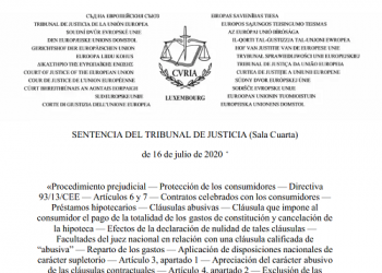 Tras la sentencia del Tribunal de Justicia de la Unión Europea, hasta 8 millones de consumidores podrían reclamar gastos hipotecarios derivados de cláusulas abusivas a la banca