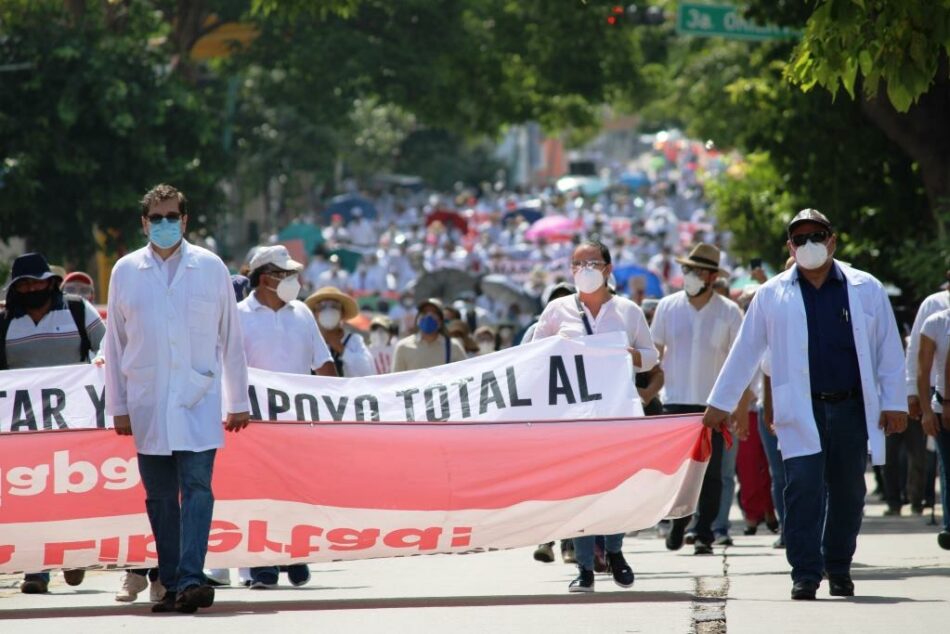 “Justicia”, la exigencia de trabajador@s de la salud en Chiapas