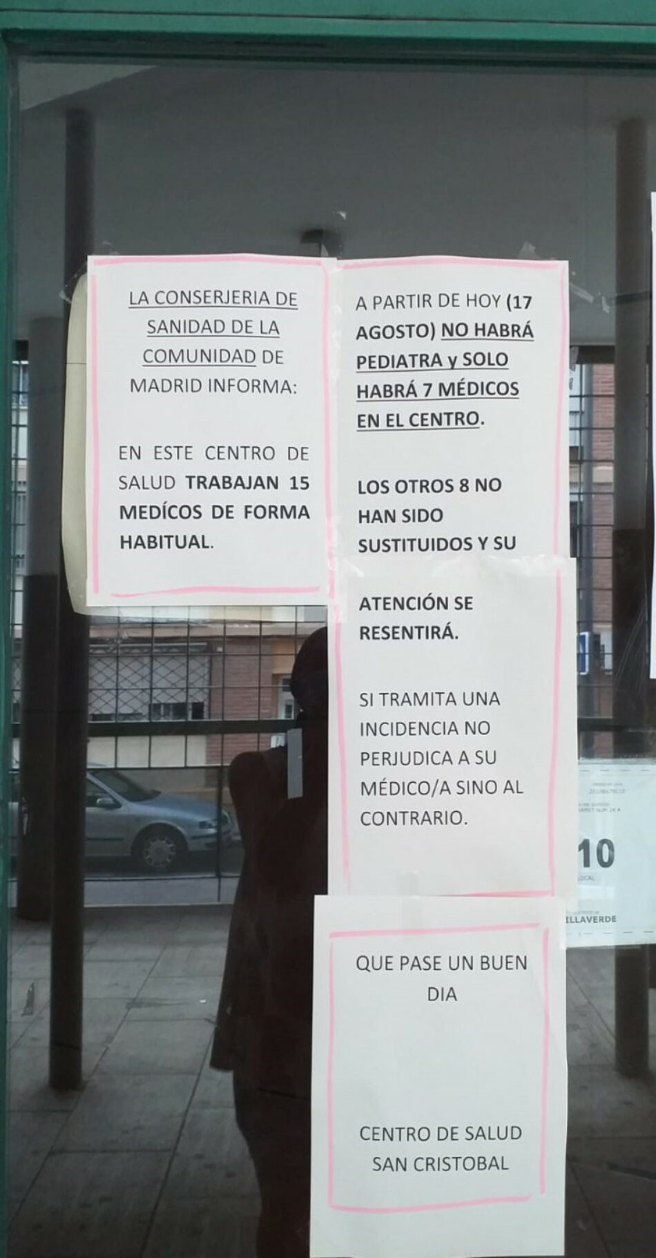 La Asociación Vecinal La Unidad de San Cristóbal denuncia recortes en el centro de salud