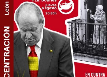 El PCE de León apoya la concentración del jueves 6 de junio frente al “sinpa del rey Juan Carlos”