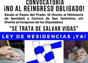 La plataforma Marea de Residencias convoca una manifestación en Madrid para exigir una ley de residencias