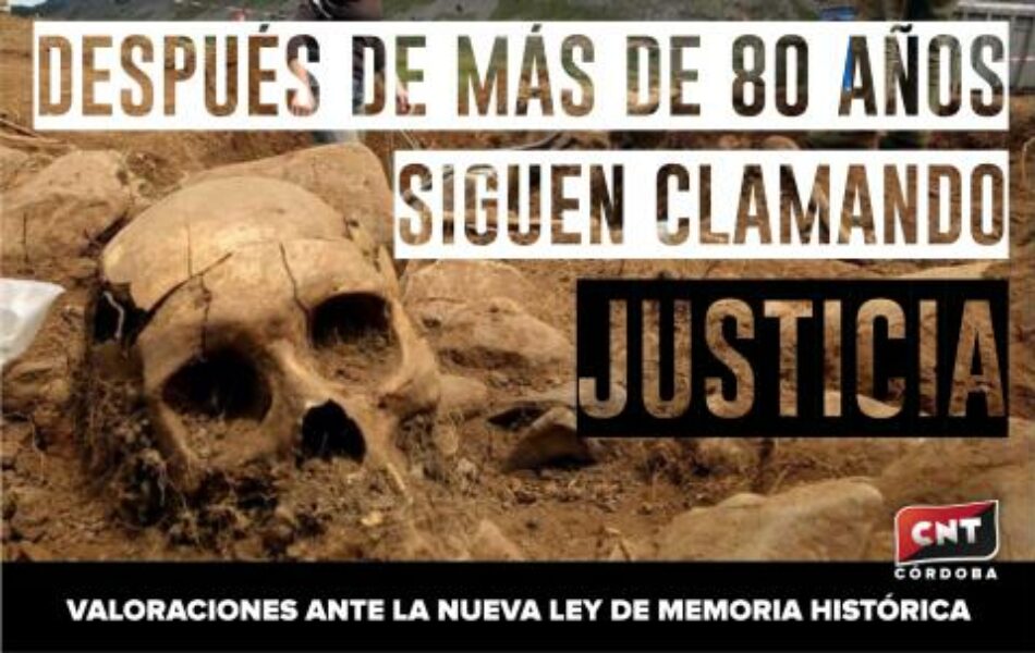 Ante el Anteproyecto de Ley de Memoria Histórica y Democrática