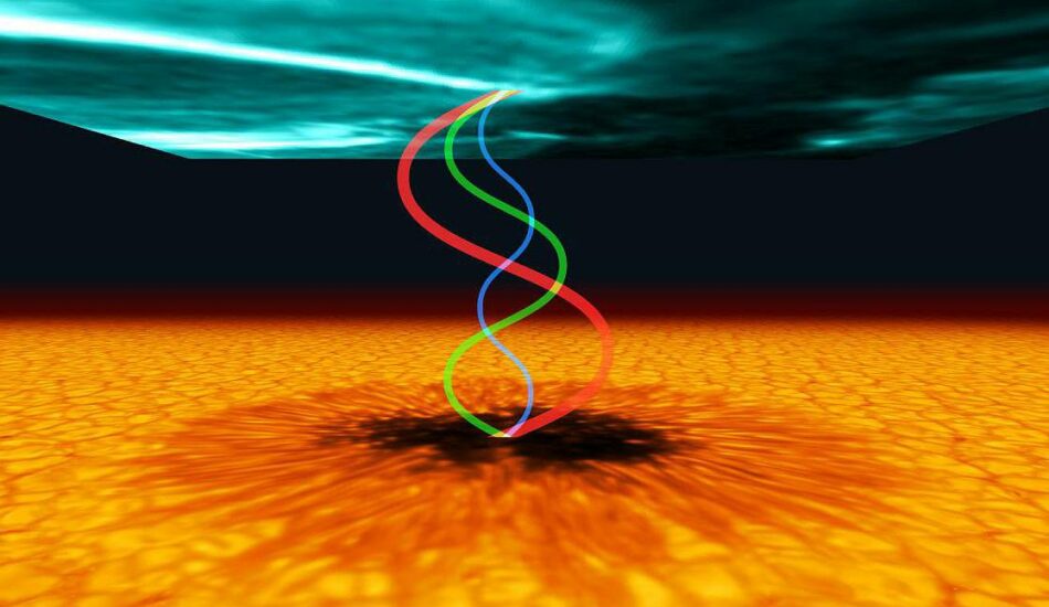 Una cavidad hace resonar las ondas sobre las manchas solares