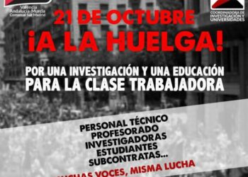 CGT convoca huelga el 21 de octubre en universidades y centros de investigación de todo el Estado