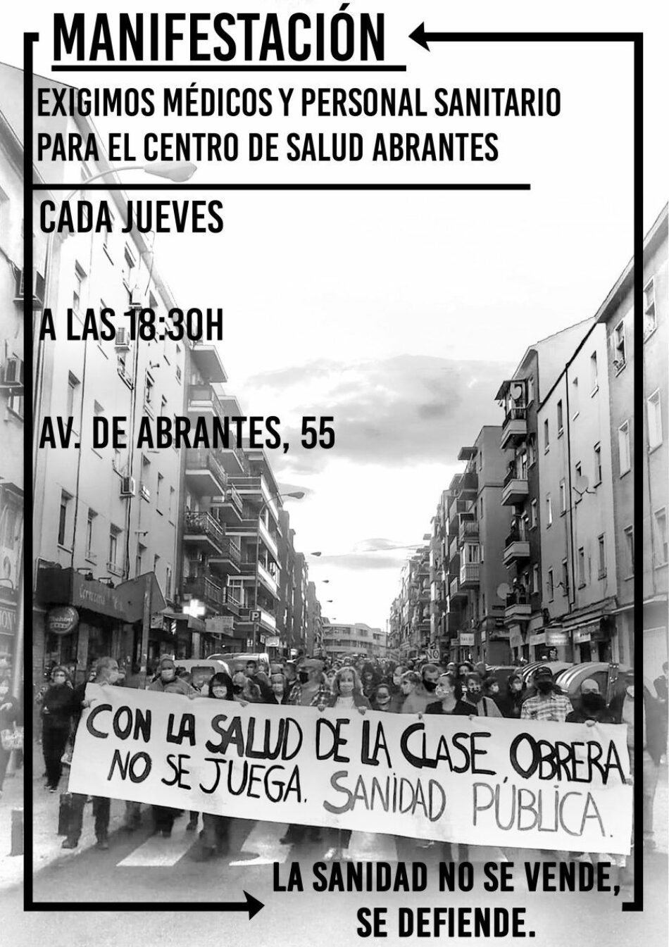 Nueva manifestación por la defensa de la Sanidad Pública en el distrito de Carabanchel: 28 de octubre