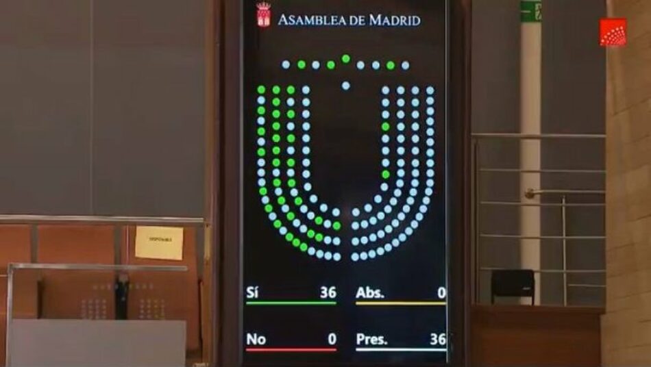 Podemos C. Madrid considera “inaceptable” y “fuera de la ley” la maniobra de PP y Cs en la Asamblea de Madrid para aprobar la Ley de Suelo