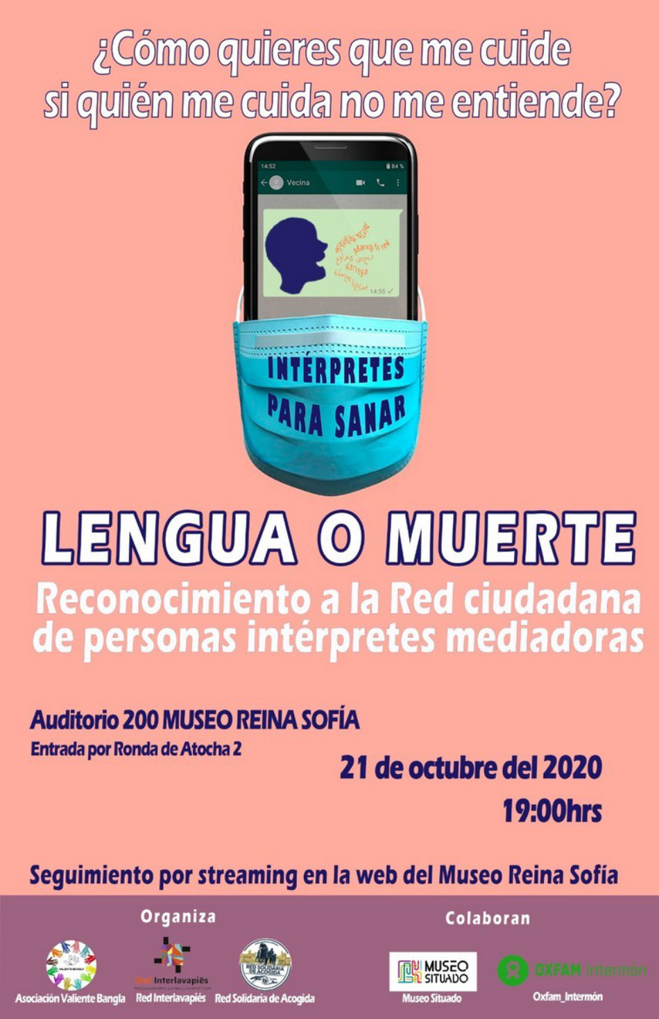 Reconocimiento a personas de la Red de Intérpretes Voluntarias por su trabajo desinteresado durante la pandemia