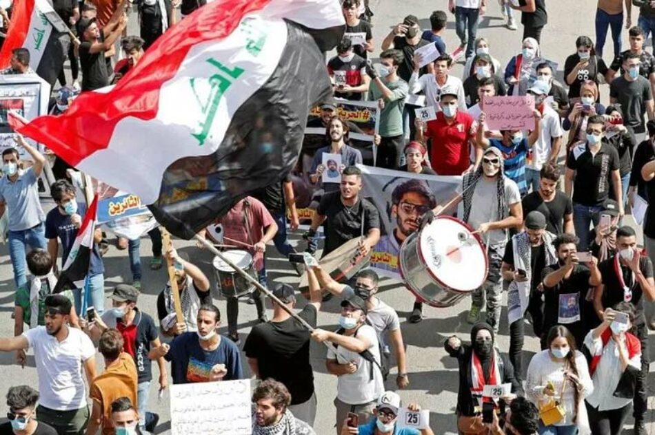 Manifestantes recuerdan sublevación popular en Iraq