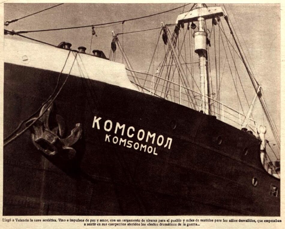 El hundimiento del «Kosomol», acto de piratería y barbarie franquista. 12 de diciembre de 1936 (crónica del dia)