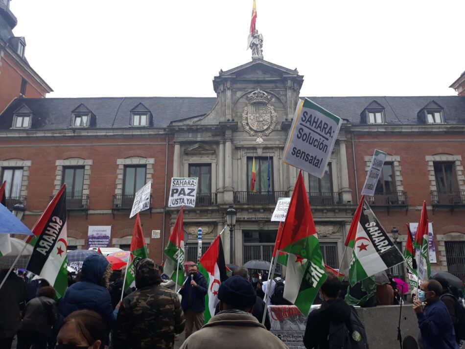 Concentración en solidaridad con el Sahara Occidental en Madrid