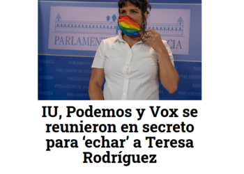 Desmentido nuevo bulo: «IU, Podemos y Vox se reunieron en secreto para ‘echar’ a Teresa Rodríguez»