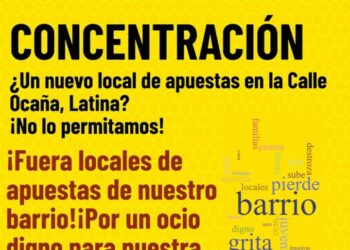 «¿Un nuevo local de apuestas en la calle Ocaña? ¡No lo permitamos!»