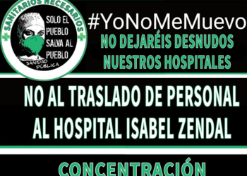 10-N: Concentración en rechazo a la «política destructiva sobre la Sanidad Pública madrileña» y contra el traslado de personal al hospital Isabel Zendal