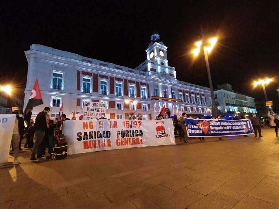 Reivindicaciones en la Huelga General en la Comunidad de Madrid, convocada por CGT para el día 11 de noviembre