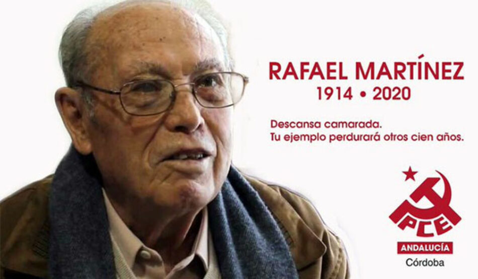 Muere a los 106 años Rafael Martínez, el militante más longevo del PCE