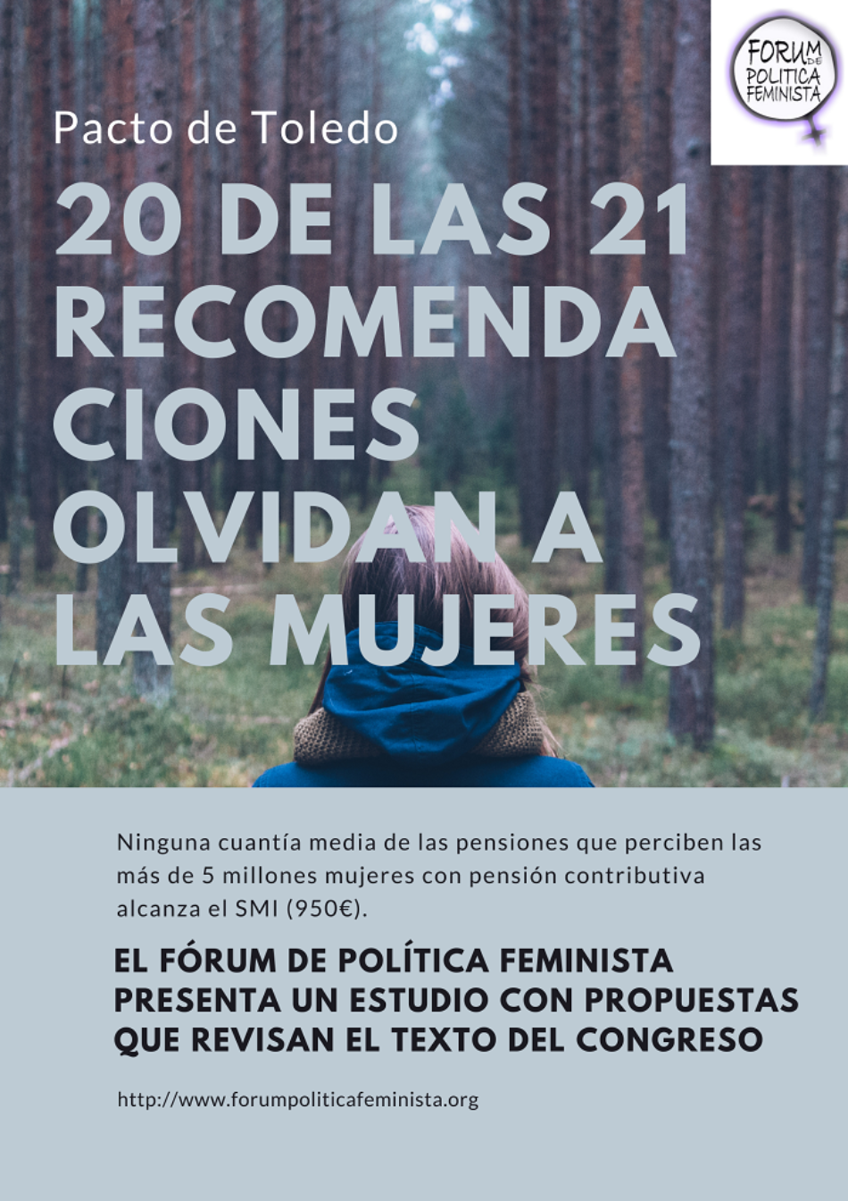 Fórum de Política Feminista (FPF): «20 de las 21 recomendaciones del Pacto de Toledo se olvidan de las mujeres»