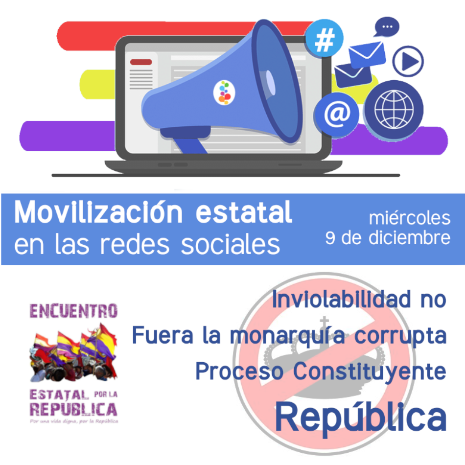 9 de diciembre – Movilización estatal en las redes sociales por la República: «Una salida social y republicana a la crisis»