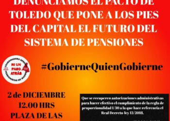 La Coordinadora General de Pensionistas de Madrid convoca concentración ante el Congreso de los diputados el 2 de diciembre