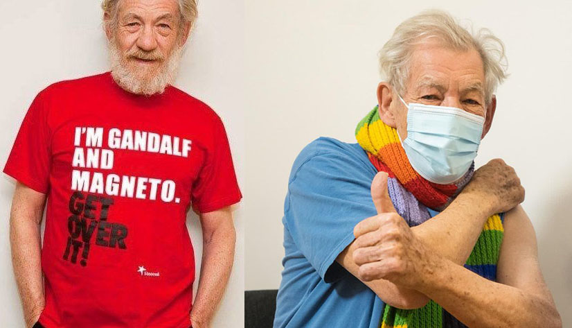 El actor Ian McKellen, quien en su día encarnó a Gandalf y Magneto, recibió  la vacuna contra el Covid-19 con elogios al Servicio Nacional de Salud -  Tercera Información -Tercera Información