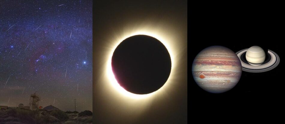 Un diciembre con gemínidas, eclipse solar y superconjunción de planetas