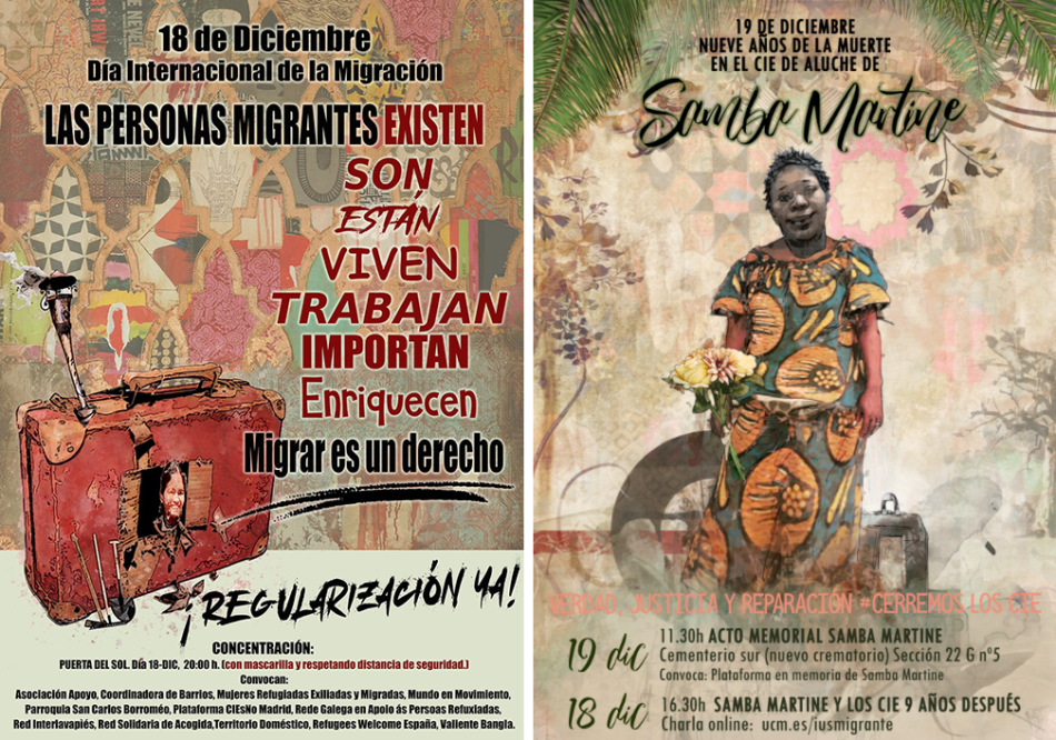 Actos el 18 y 19 de diciembre: Día de las personas migrantes y homenaje a Samba Martine