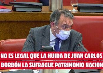 Enrique Santiago advierte que “no es legal” que la “huida” de Juan Carlos de Borbón “la sufrague Patrimonio Nacional” e incide en que Unidas Podemos busca que el Gobierno retire el ‘emérito’