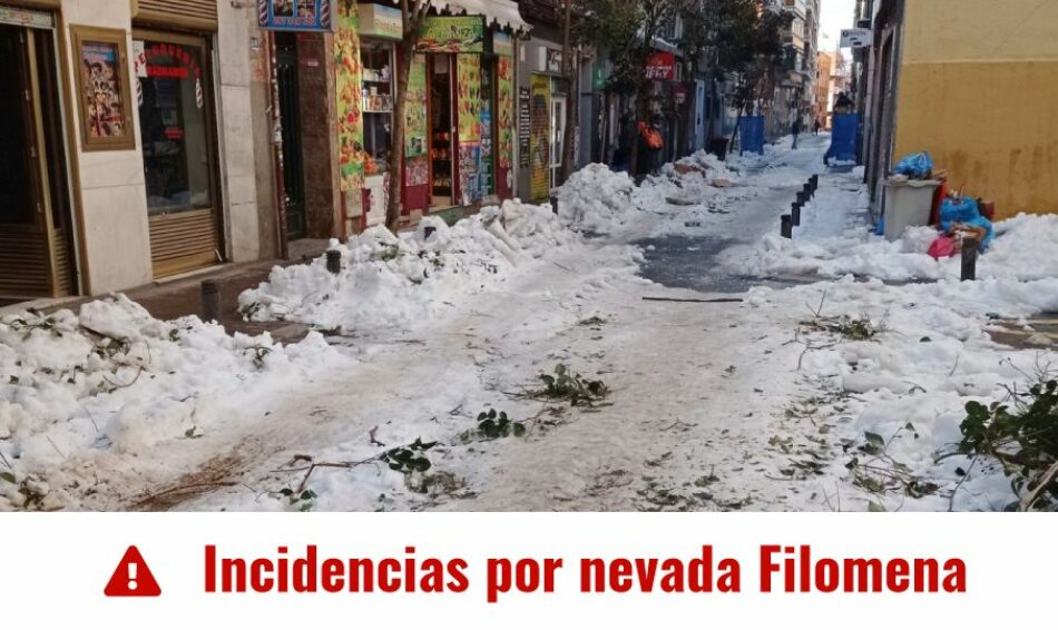 La FRAVM crea un mapa de incidencias no resueltas de la gran nevada