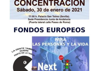 Acción de protesta: «Fondos Europeos para las Personas y la Vida»