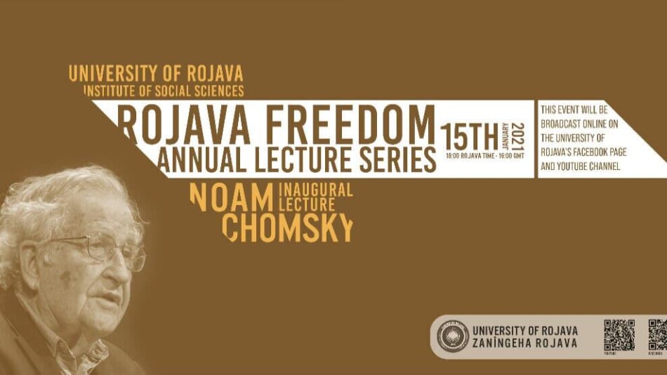 Noam Chomsky inaugurará el Ciclo de Conferencias Anual Libertad para Rojava