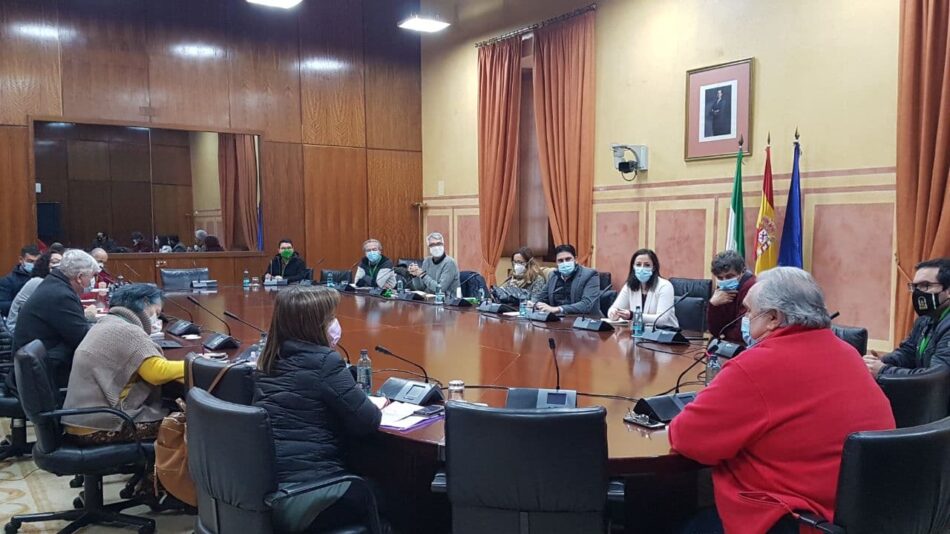 Organizaciones políticas y agentes sociales celebran una reunión para tratar los problemas relacionados con el ferrocarril en Sevilla