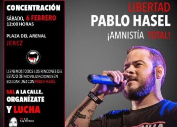 Concentración contra del ingreso en prisión de Pablo Hasél en Jerez: sábado 6 de febrero