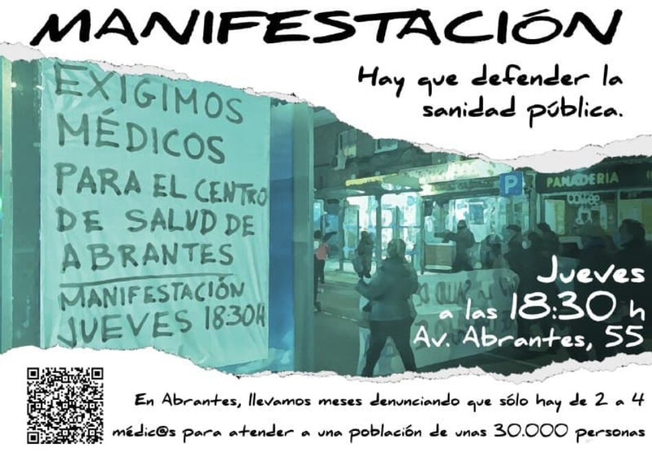 Nueva manifestación para reclamar a la administración madrileña la devolución de médic@s al Centro de Salud Abrantes en Carabanchel (Madrid)